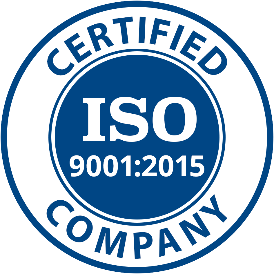 ISO certified company badge
